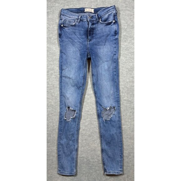 Free People Women's Distressed Skinny Jeans Sz 29 Casual - Picture 1 of 5